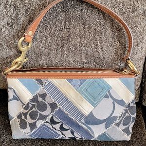 COACH denim patchwork bag purse